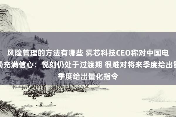 风险管理的方法有哪些 雾芯科技CEO称对中国电子烟商场充满信心：悦刻仍处于过渡期 很难对将来季度给出量化指令