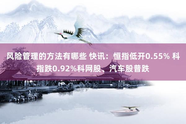 风险管理的方法有哪些 快讯：恒指低开0.55% 科指跌0.92%科网股、汽车股普跌