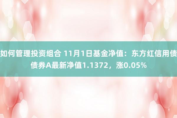 如何管理投资组合 11月1日基金净值：东方红信用债债券A最新净值1.1372，涨0.05%