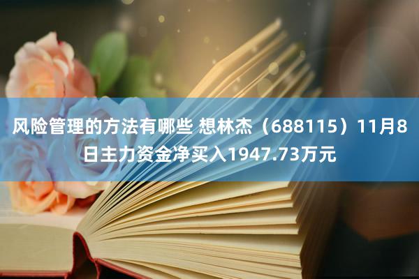 风险管理的方法有哪些 想林杰（688115）11月8日主力资金净买入1947.73万元