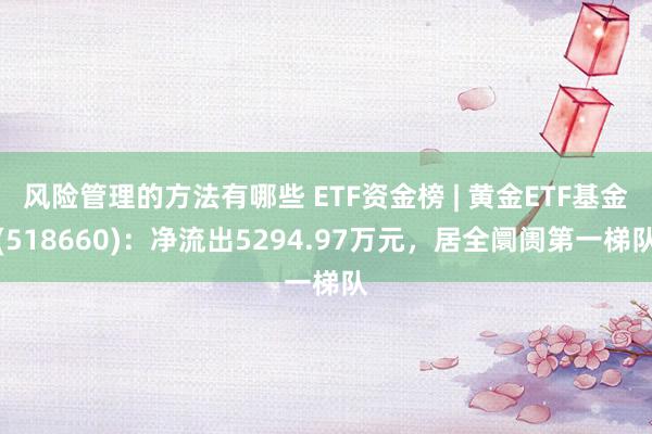 风险管理的方法有哪些 ETF资金榜 | 黄金ETF基金(518660)：净流出5294.97万元，居全阛阓第一梯队