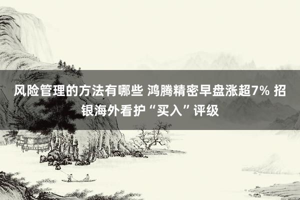 风险管理的方法有哪些 鸿腾精密早盘涨超7% 招银海外看护“买入”评级