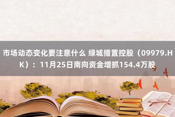 市场动态变化要注意什么 绿城措置控股（09979.HK）：11月25日南向资金增抓154.4万股