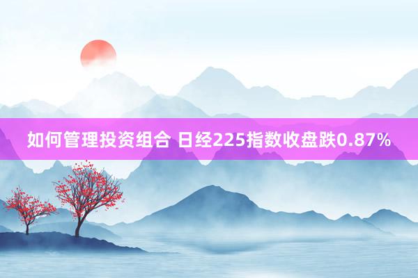 如何管理投资组合 日经225指数收盘跌0.87%