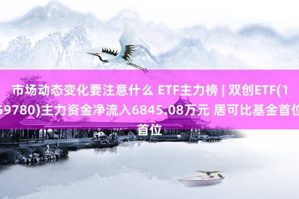 市场动态变化要注意什么 ETF主力榜 | 双创ETF(159780)主力资金净流入6845.08万元 居可比基金首位