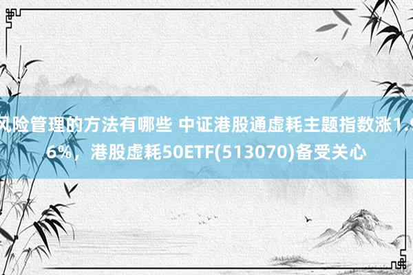 风险管理的方法有哪些 中证港股通虚耗主题指数涨1.96%，港股虚耗50ETF(513070)备受关心