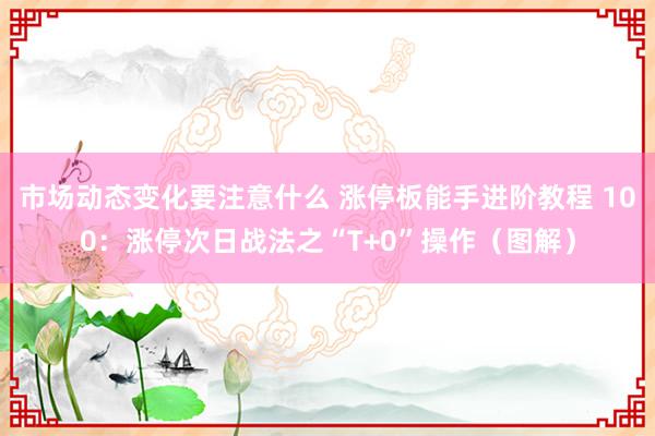 市场动态变化要注意什么 涨停板能手进阶教程 100：涨停次日战法之“T+0”操作（图解）