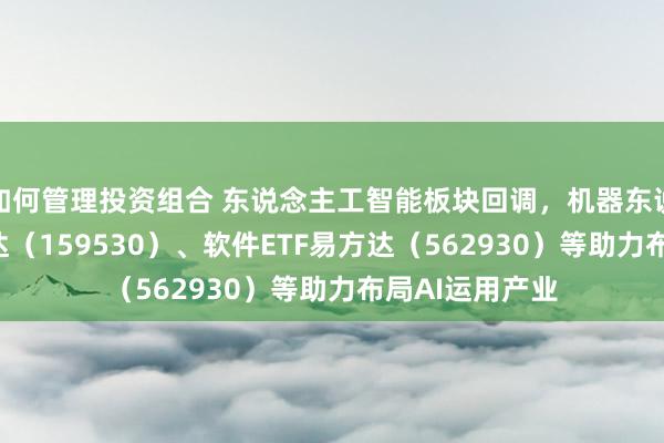 如何管理投资组合 东说念主工智能板块回调，机器东说念主ETF易方达（159530）、软件ETF易方达（562930）等助力布局AI运用产业