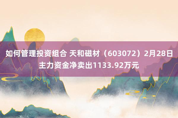 如何管理投资组合 天和磁材（603072）2月28日主力资金净卖出1133.92万元