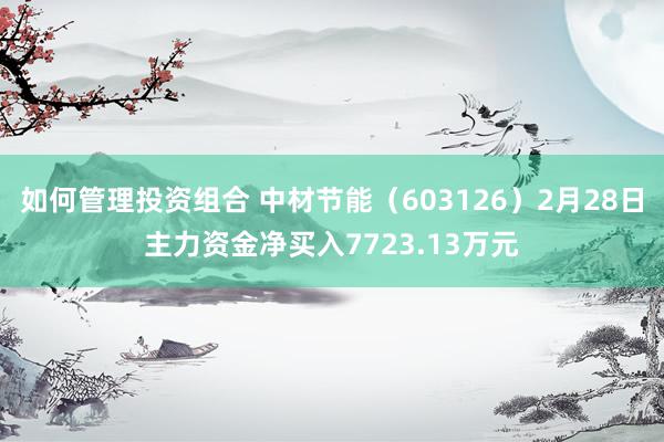 如何管理投资组合 中材节能（603126）2月28日主力资金净买入7723.13万元