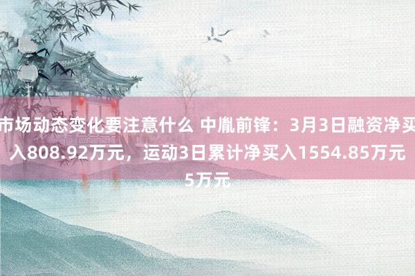 市场动态变化要注意什么 中胤前锋：3月3日融资净买入808.92万元，运动3日累计净买入1554.85万元