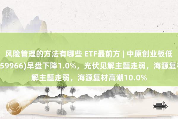 风险管理的方法有哪些 ETF最前方 | 中原创业板低波价值ETF(159966)早盘下降1.0%，光伏见解主题走弱，海源复材高潮10.0%