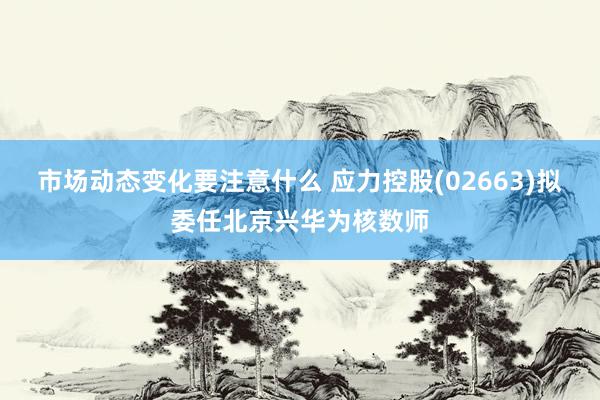 市场动态变化要注意什么 应力控股(02663)拟委任北京兴华为核数师